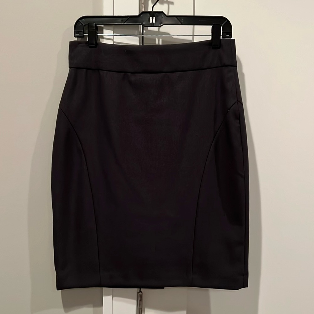 Charcoal gray pencil skirt
